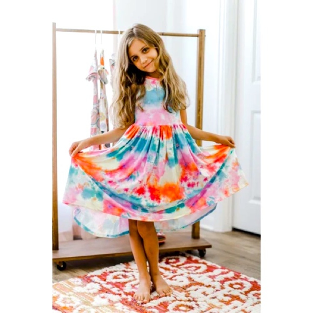 Tye dye tank twirl dress